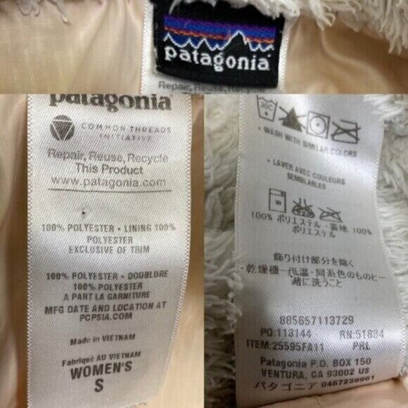 Patagonia Los Gatos‎ Fleece Full Zip Jacket Women Size Small - Picture 6 of 6